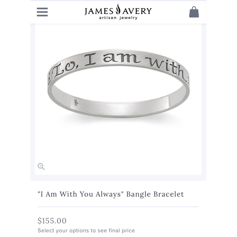 James Avery “I am with you always” bangle